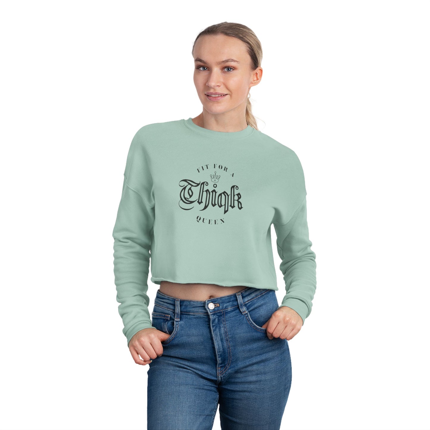 Thiqk Cropped Sweatshirt - Perfect for Queens - Cozy Fashion for Confident Women