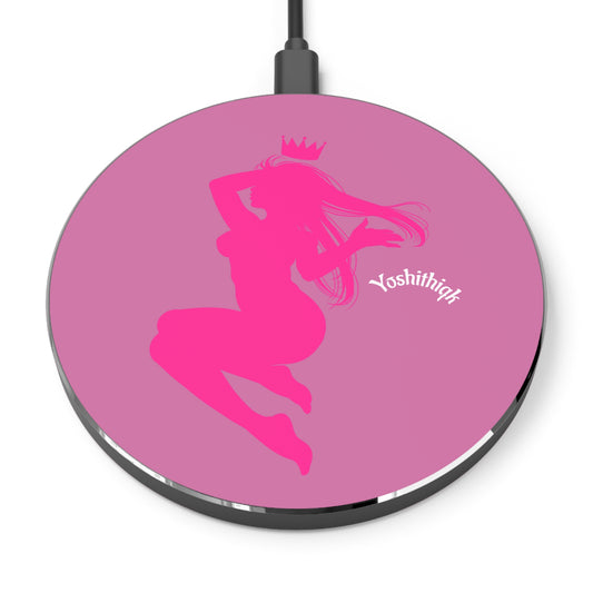 Yoshithiqk's Sassy Pink Wireless Charger with Silhouette Design