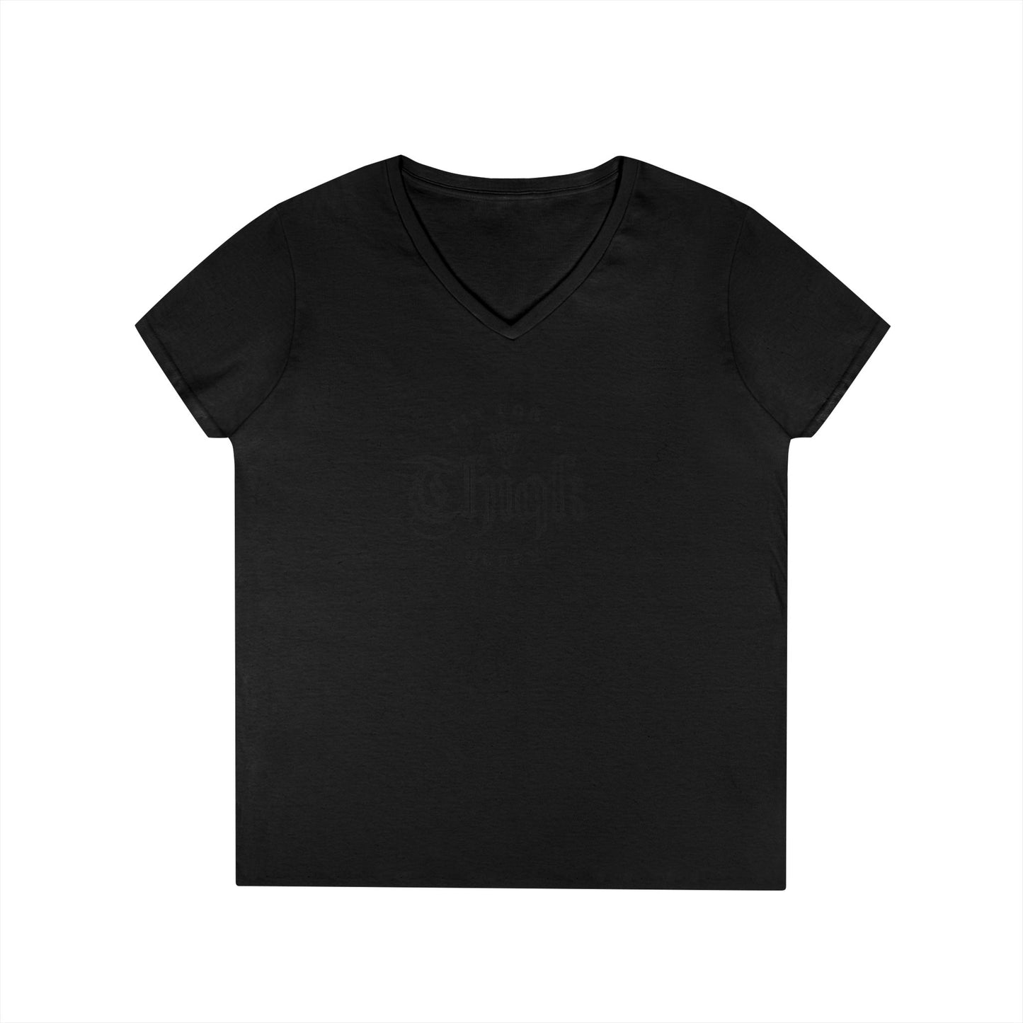 Thiqk's Fit for a Queen Ladies' V-Neck T-Shirt - Empowering Graphic Tee