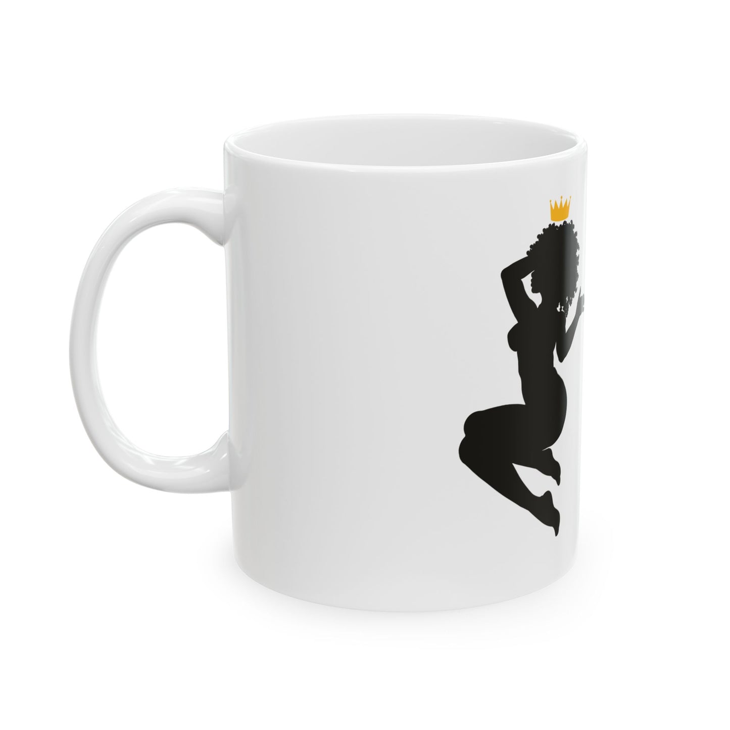 Fit for a Queen Ceramic Mug - Stylish Figure Design - Perfect Gift for Strong Women