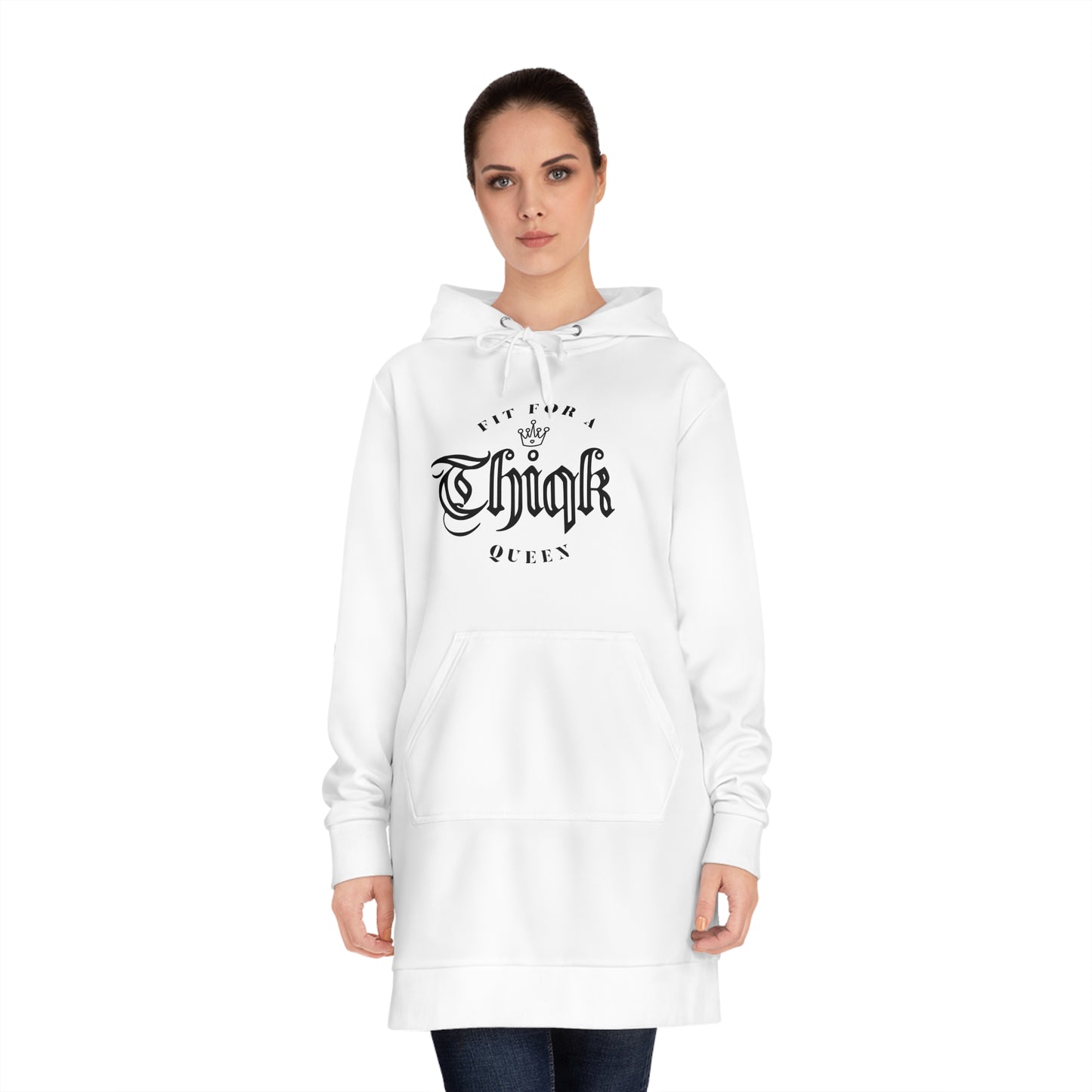 Thiqk's Chic Women's Hoodie Dress, Stylish Casual Wear, Perfect for Cozy Days, Gift for Fashion Lovers, Unique Streetwear, Fit for a Queen